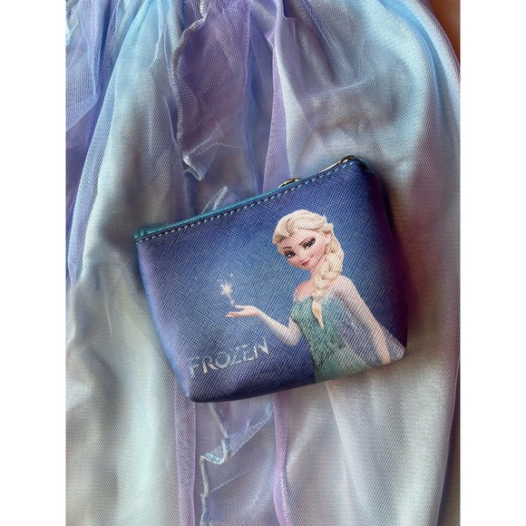 DISNEY Princess Elsa- Frozen Blue Fancy‎ Nightgown & Coin Pouch 3T Dress Up NWT - Picture 6 of 6